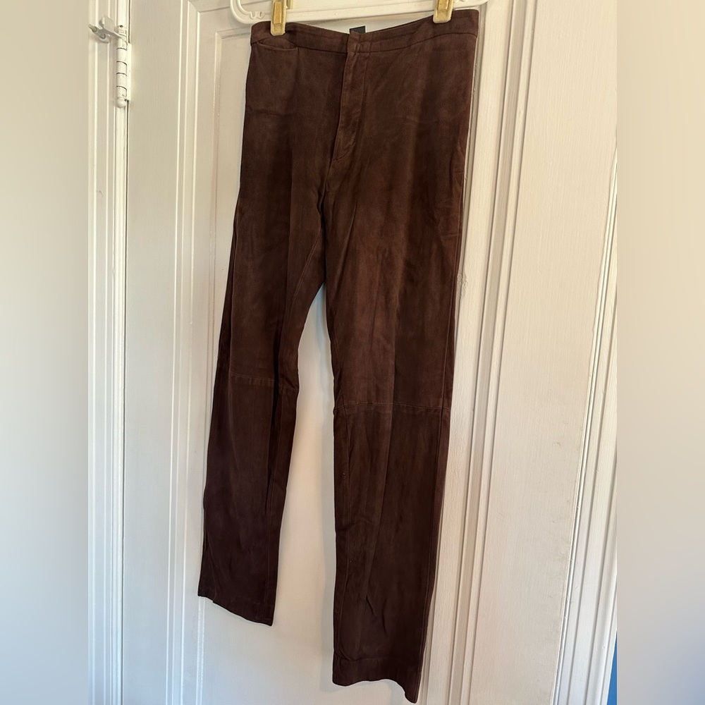 Vintage Ralph Lauren brown suede pants. Size 2.
